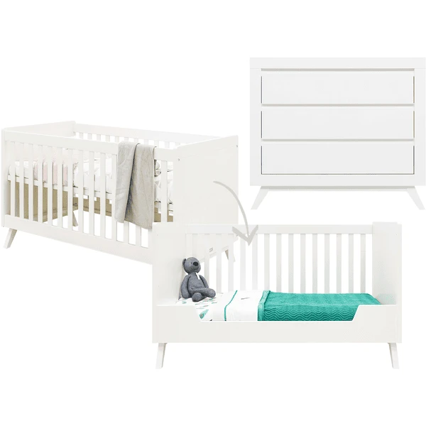 Bopita Babyzimmer Anne 2-teilig 70 X 140 Cm Umbaubar Weiß 1 Bopita Babyzimmer Anne 2-teilig 70 X 140 Cm Umbaubar Weiß