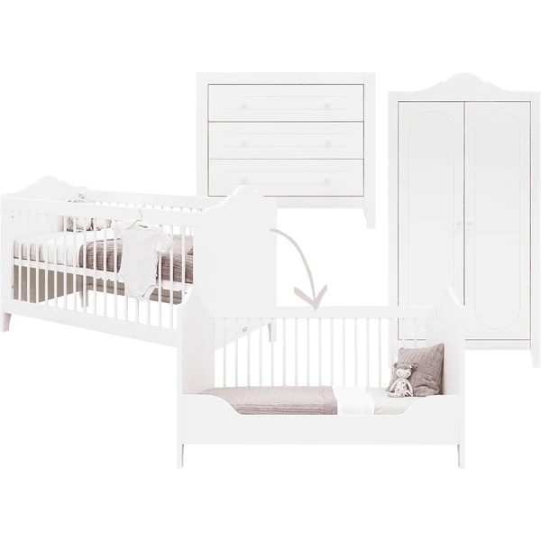 Bopita Babyzimmer Evi 3-teilig 70 X 140 Cm Umbaubar Weiß 1 Bopita Babyzimmer Evi 3-teilig 70 X 140 Cm Umbaubar Weiß