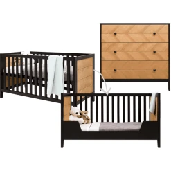 Bopita Babyzimmer Job 2-teilig 70 X 140 Cm Umbaubar Vintage Honey