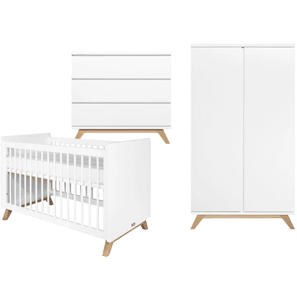 Bopita Babyzimmer Lynn 3-teilig 60 X 120 Cm Weiß / Natur 1 Bopita Babyzimmer Lynn 3-teilig 60 X 120 Cm Weiß / Natur