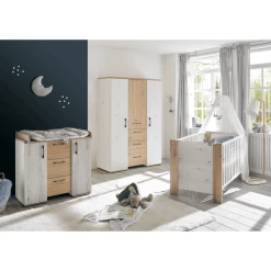 MÄUSBACHER Mäusbacher Kinderzimmer Micha 3-türig Weiß