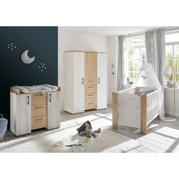 MÄUSBACHER Mäusbacher Kinderzimmer Micha 3-türig Weiß 1 MÄUSBACHER Mäusbacher Kinderzimmer Micha 3-türig Weiß