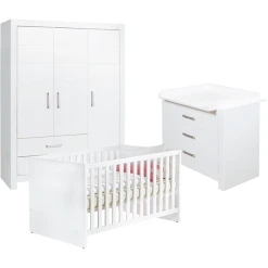 PAIDI Kinderzimmer Fiona 3-türig Schmal Griffe Matt