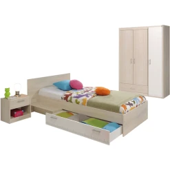 Parisot Kinder- Und Jugendzimmer 3-tlg. "Charly 14" Akazie-Weiß Akazie / Weiß