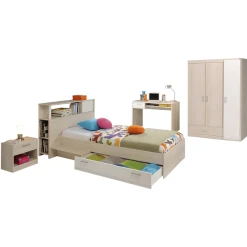 Parisot Kinder- Und Jugendzimmer 6-tlg. "Charly 10" Akazie-Weiß Akazie / Weiß